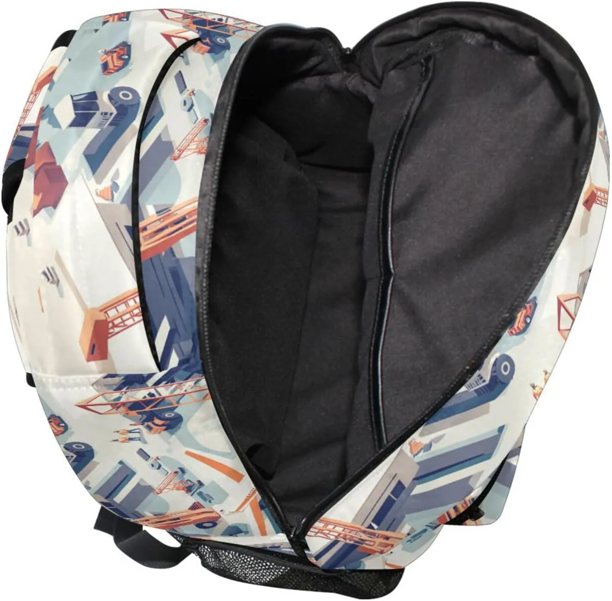 Cool Backpacks for Teenager Waterproof Laptop Bookbag with Chest Strap for Business Work College Travel Trip Construction Scene Dump Truck Grader