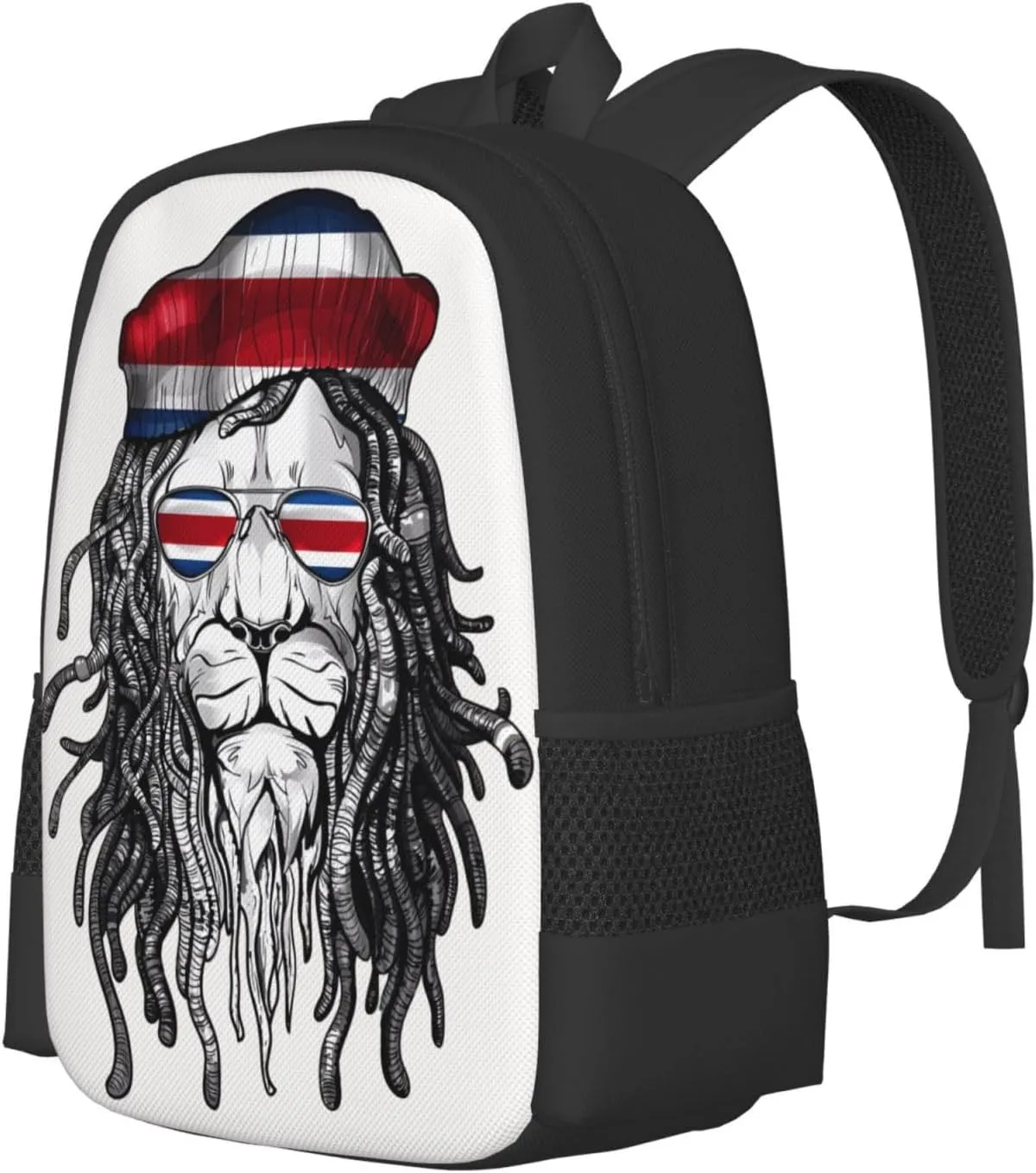 Costa Rica Flag Lion Casual Backpack Large Capacity Backpacks 15 Inch Laptop Back Pack Travel Rucksack Daypack Commuter Bags with Adjustable Strap for Camping