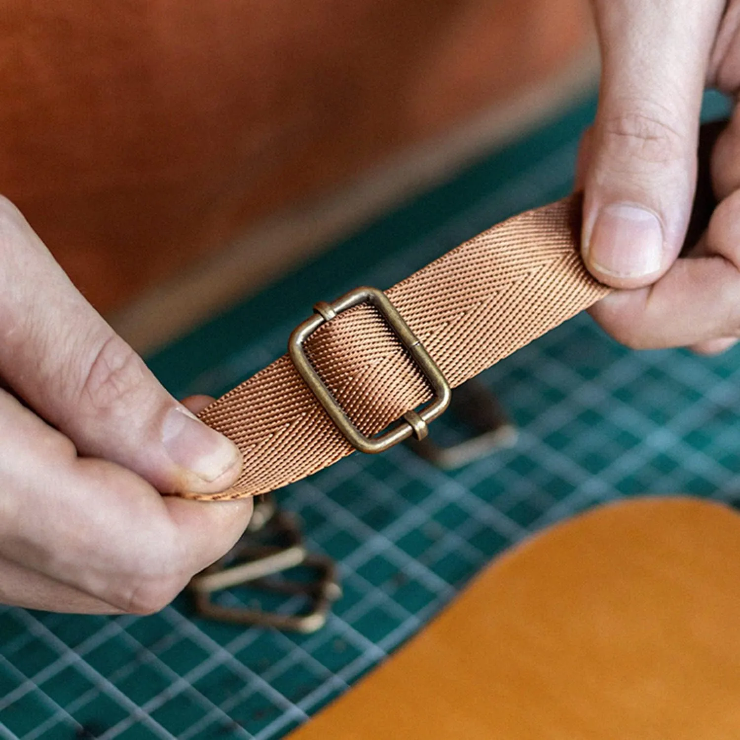 CRAFTMEMORE Triglide Slide Belt Keeper 5/8" 3/4" 1" Movable Bar Slider Strap Adjuster Rectangle Strap Keeper Purse Making