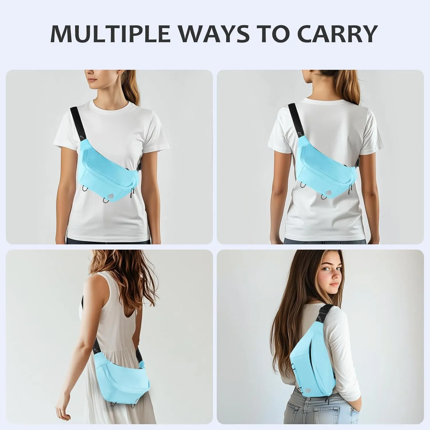 Crossbody Bag for Women Men, Sling Bag for Travel Hiking Walking Cycling