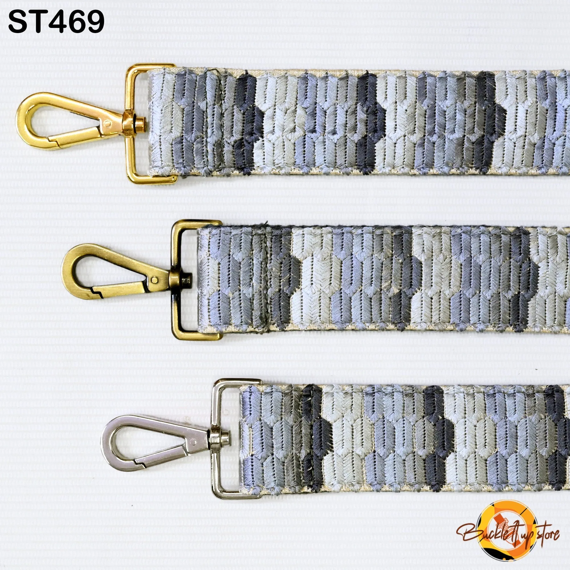 Crossbody Strap for Purses Grey Embroidery Replacement Strap Embroidered Purse Strap Boho Bags Strap Guitar Strap Handbag Strap Gift for Mom