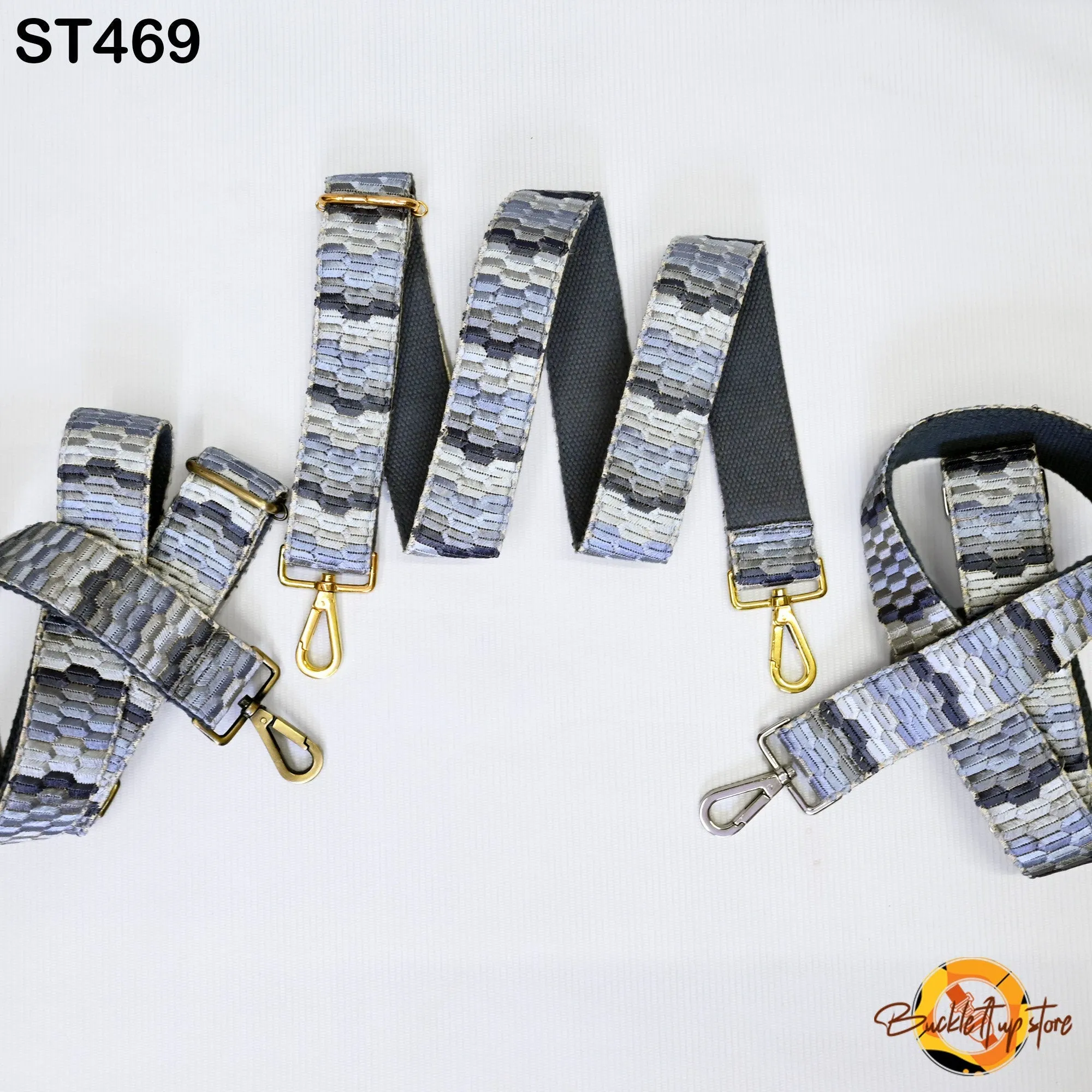 Crossbody Strap for Purses Grey Embroidery Replacement Strap Embroidered Purse Strap Boho Bags Strap Guitar Strap Handbag Strap Gift for Mom