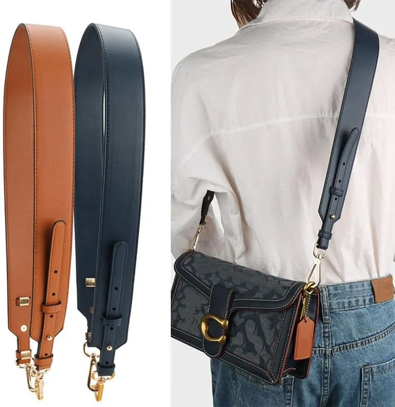 Crossbody Straps for Purses Adjustable Bag Strap Replacement Straps for Handbags Short Size Light Gold Clasp Navy Blue