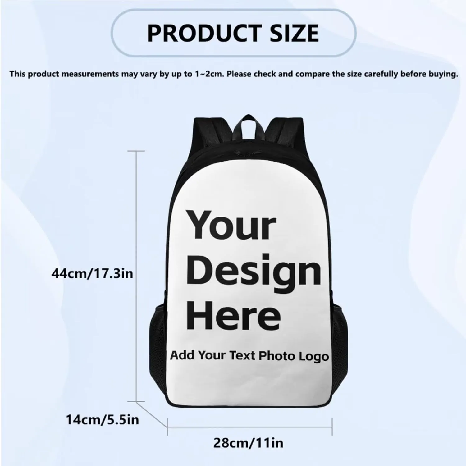Custom Backpack and Lunchbox for Girls Teen Personalized Backpack 17 inch Kids Bookbag Student Lightweight 3 in 1 School Bag Set with Pencil Case for Preschool Primary Elementary