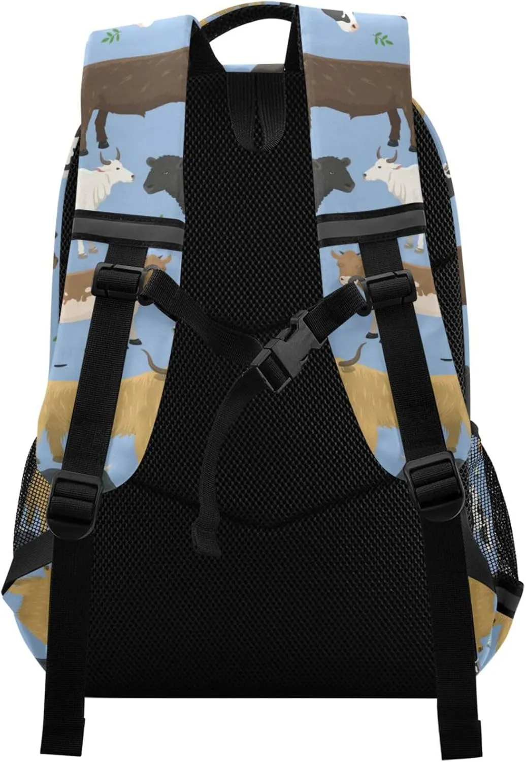 Custom Backpack for Men Women Bulls and Cows Farm Animal Personalized Name Kids Backpack for Girls Boys Customized Travel Laptop Bag Casual Backpacks