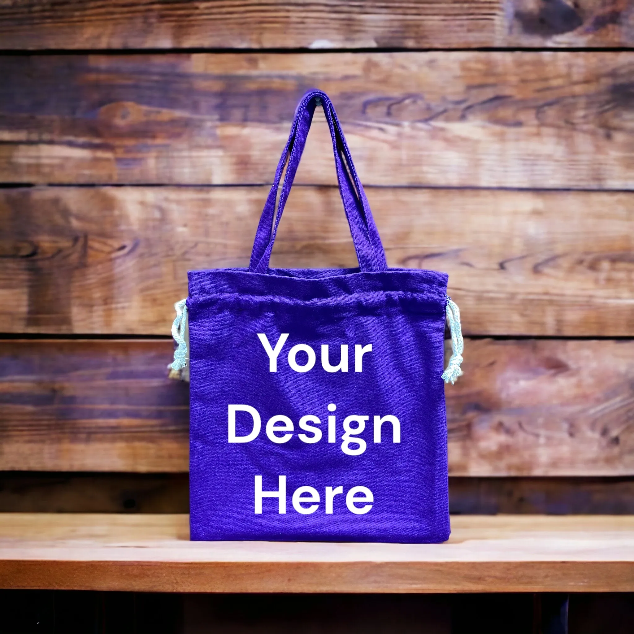 Custom Drawstring Tote Bag Printing 06A (34x37cm)