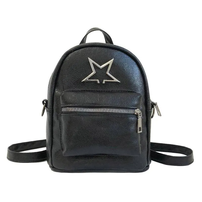 Cute Star Women Girl PU Leather Backpacks Travel Shoulder Mini Backpacks