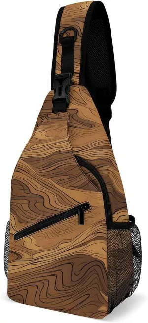 Dark And Light Colors Crossbody Bag, Sling Bag, Sling Backpack, Belt Bags for Travel Outdoors Hiking