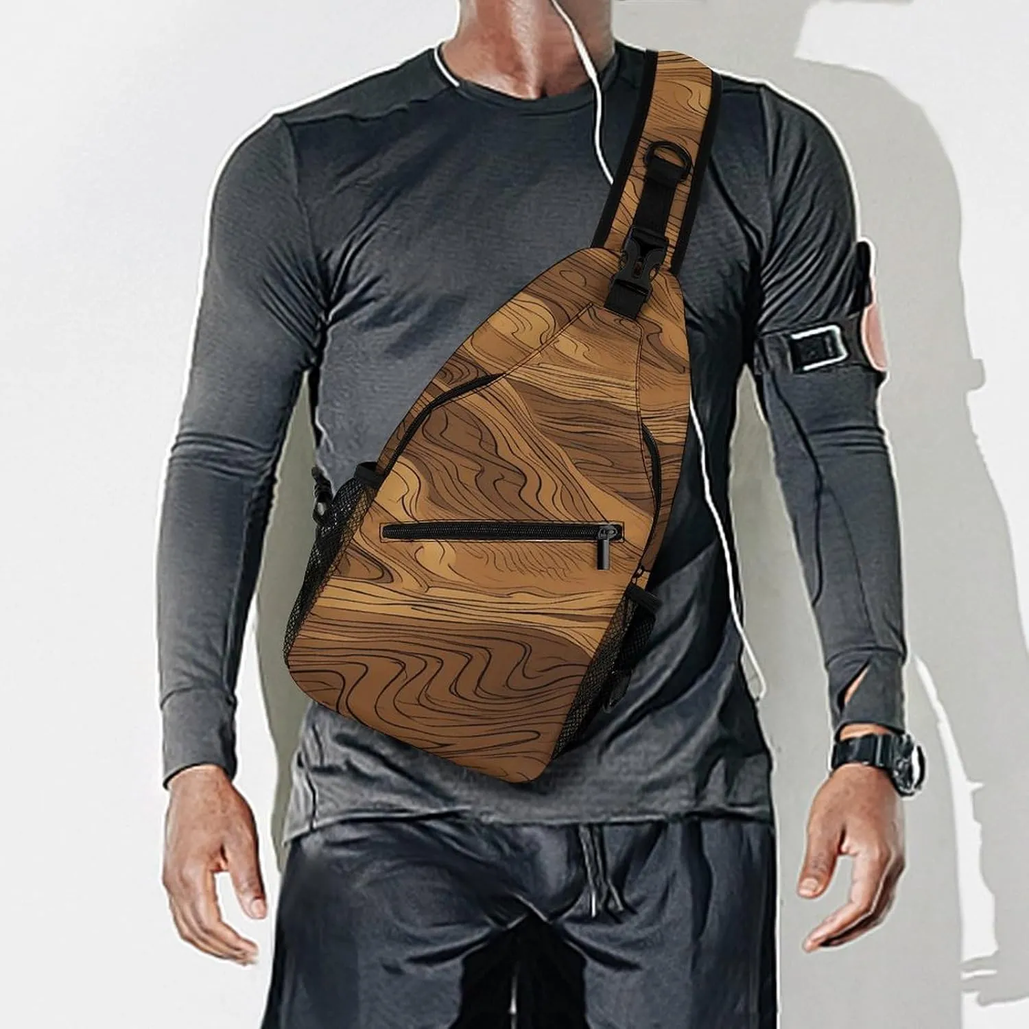 Dark And Light Colors Crossbody Bag, Sling Bag, Sling Backpack, Belt Bags for Travel Outdoors Hiking