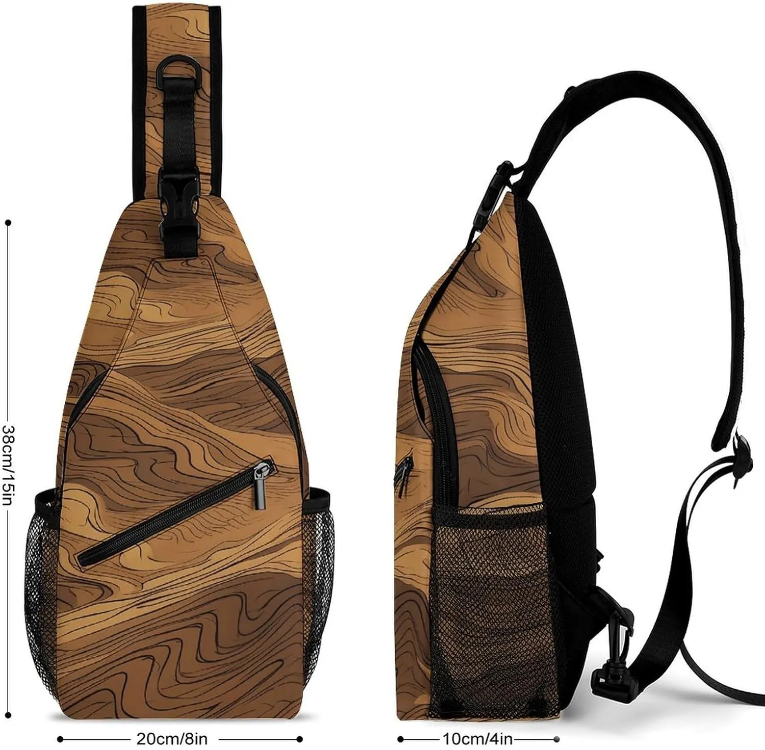 Dark And Light Colors Crossbody Bag, Sling Bag, Sling Backpack, Belt Bags for Travel Outdoors Hiking