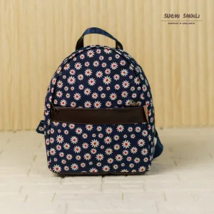 Dark Navy Small Floral Rebeka Backpack