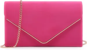 Dasein Women Faux Suede Evening Clutch Bags Formal Party Clutches Wedding Purses Cocktail Prom Clutches