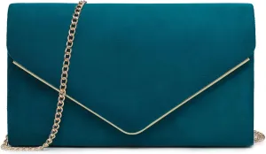 Dasein Women Faux Suede Evening Clutch Bags Formal Party Clutches Wedding Purses Cocktail Prom Clutches