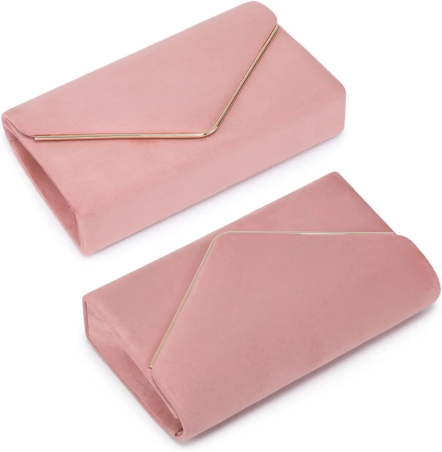 Dasein Women Faux Suede Evening Clutch Bags Formal Party Clutches Wedding Purses Cocktail Prom Clutches