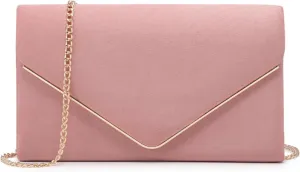 Dasein Women Faux Suede Evening Clutch Bags Formal Party Clutches Wedding Purses Cocktail Prom Clutches