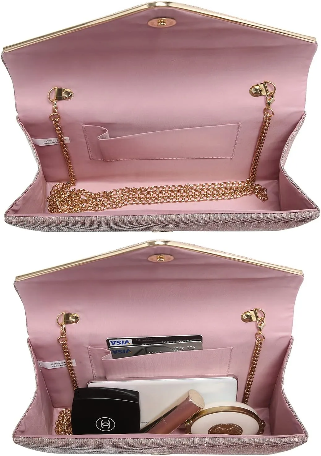 Dasein Women Glistening Clutches Handbags Evening Bags Wedding Purses Cocktail Prom Party Clutches