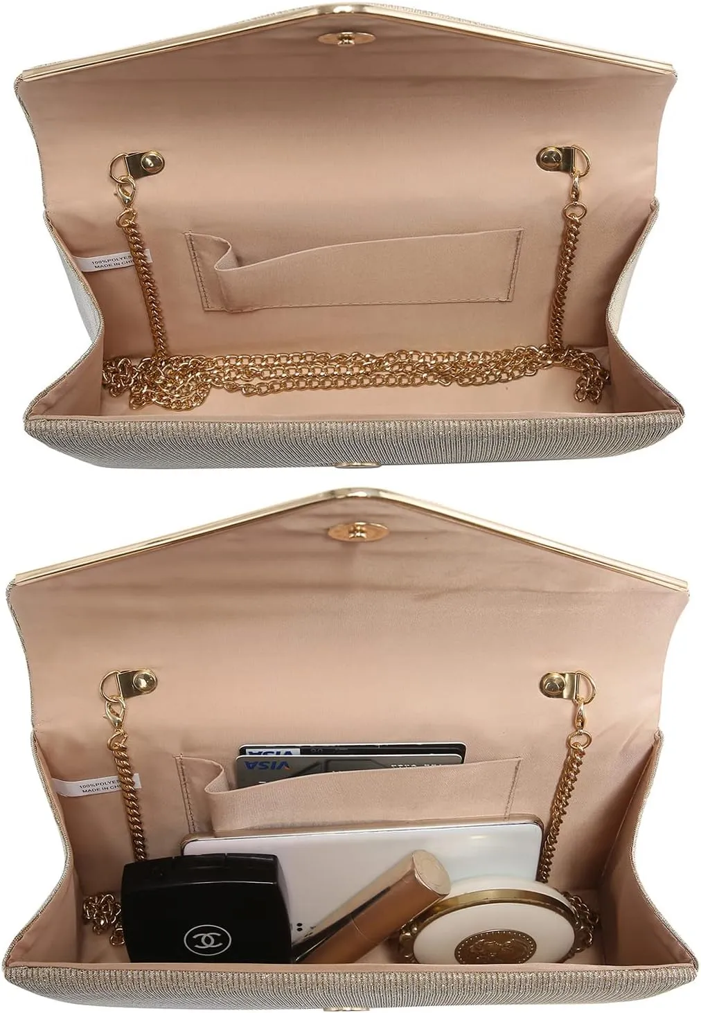 Dasein Women Glistening Clutches Handbags Evening Bags Wedding Purses Cocktail Prom Party Clutches
