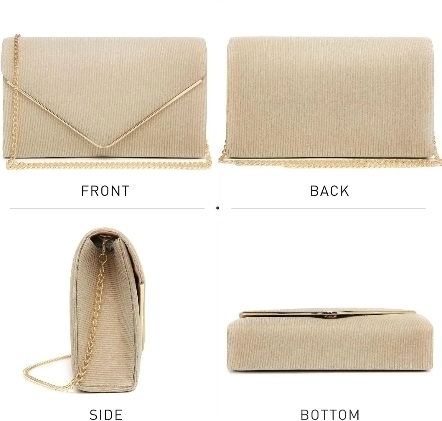 Dasein Women Glistening Clutches Handbags Evening Bags Wedding Purses Cocktail Prom Party Clutches