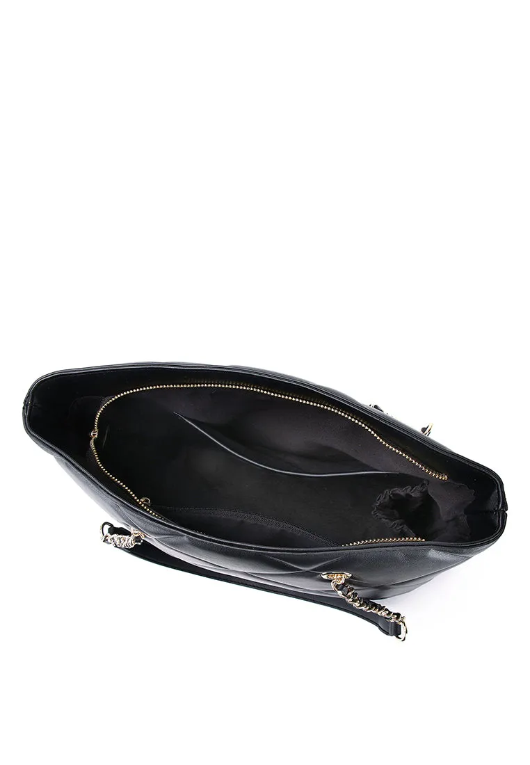 De Luna Quilted Totebag (Black)