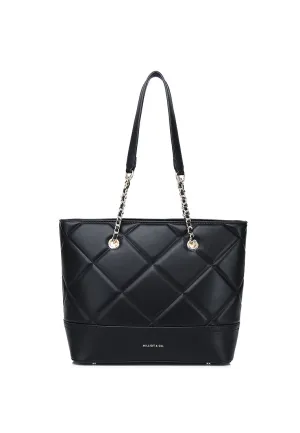 De Luna Quilted Totebag (Black)