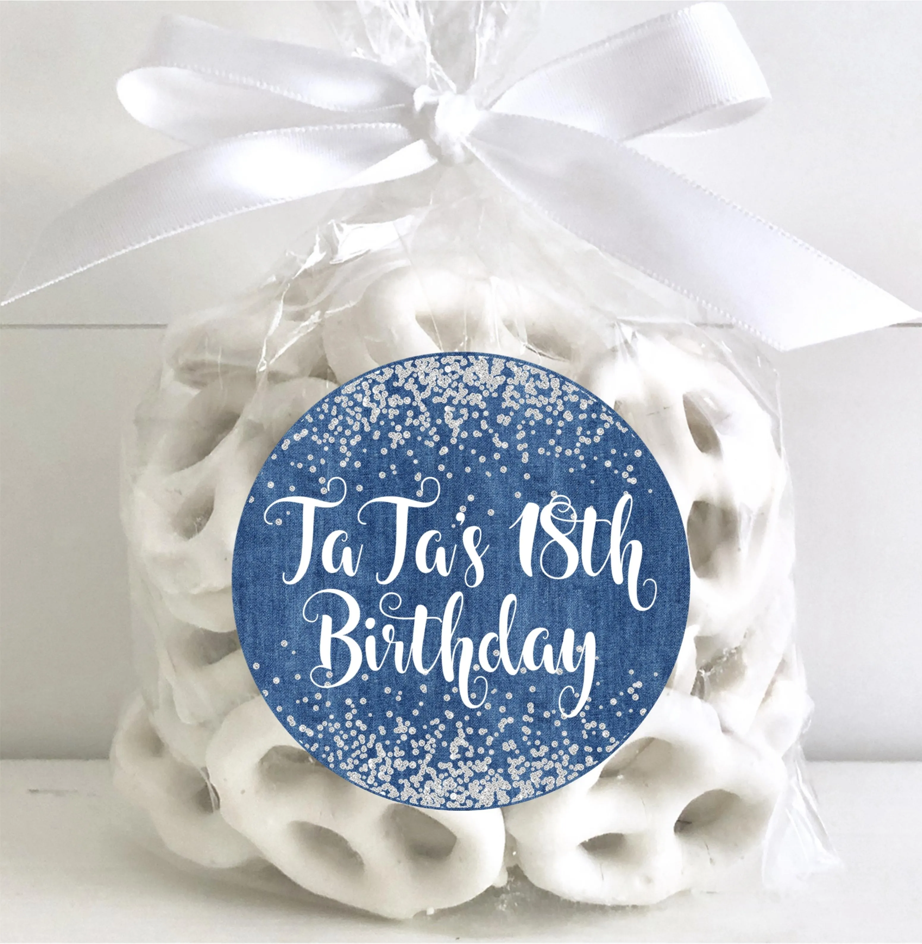 Denim & Diamonds Birthday Stickers