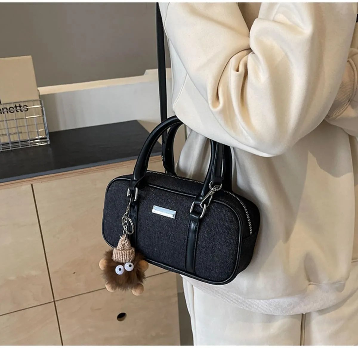 Denim Crossbody Bag Canvas Messenger Bag for Women Tote Bag Casual Hobo Bag Purses Retro Aesthetic Handbag