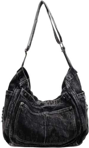 Denim Crossbody Bag Casual Messenger Shoulder Bag Change Purse Travel Daypacks