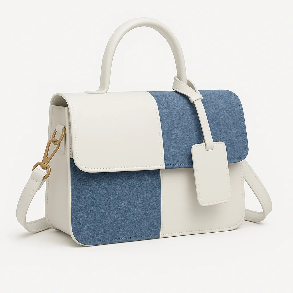 Denim-Inspired Messenger Bag