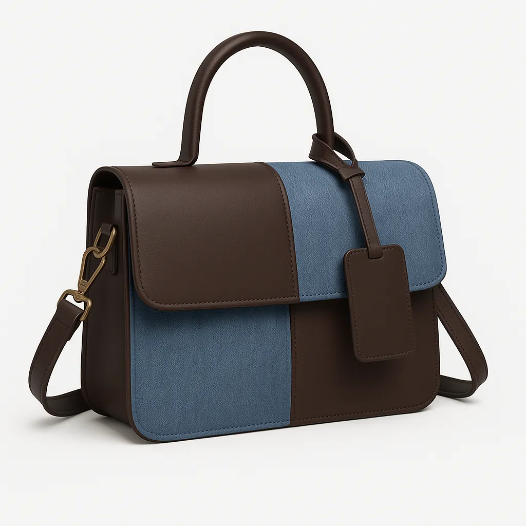 Denim-Inspired Messenger Bag