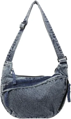 Denim Messenger Bag, Jean Crossbody Bag for Women Men