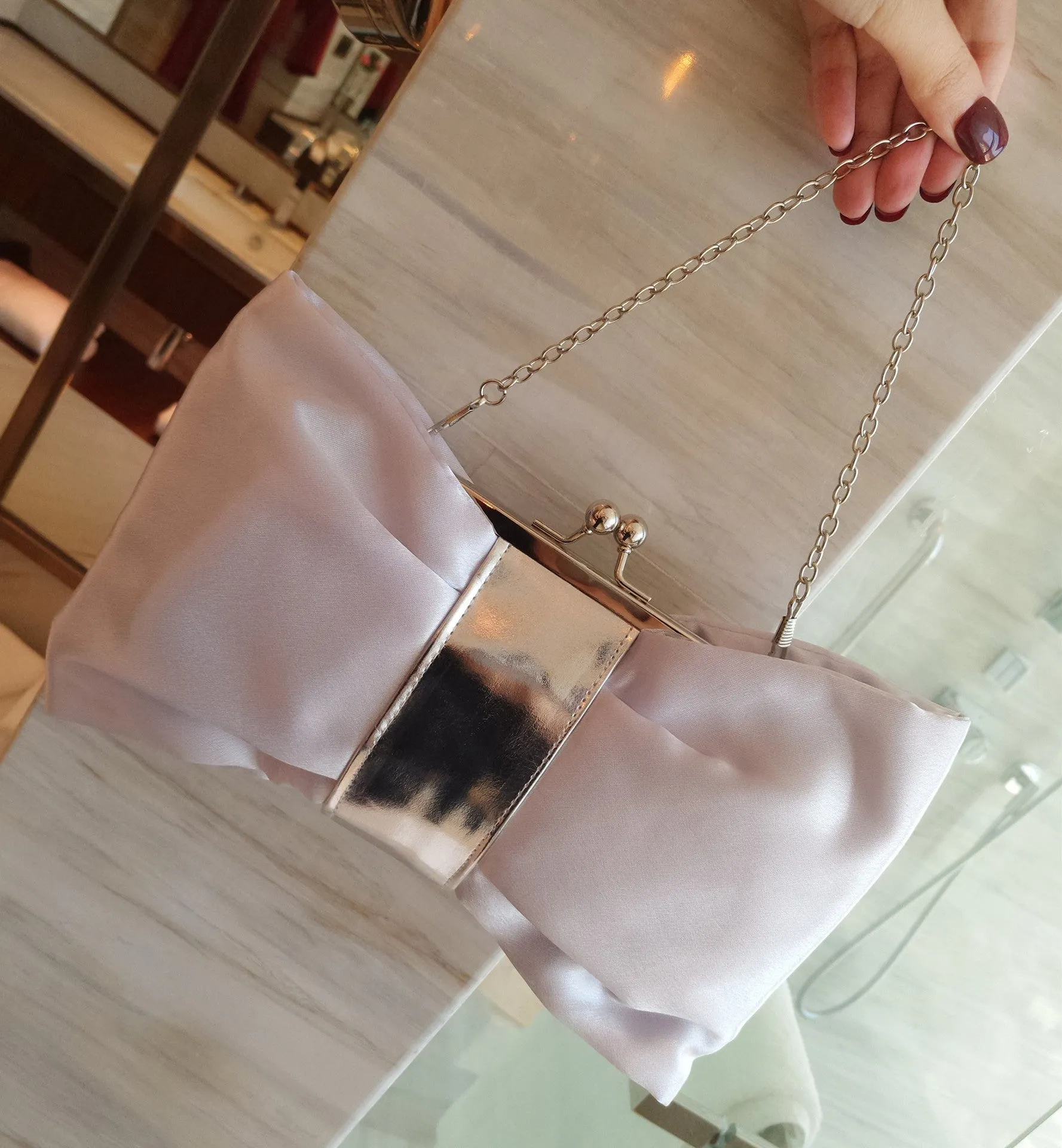 Diamond Elegant Bow Party Clutch Purse