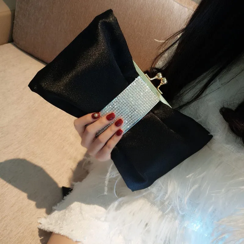 Diamond Elegant Bow Party Clutch Purse