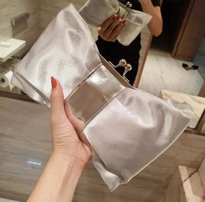 Diamond Elegant Bow Party Clutch Purse