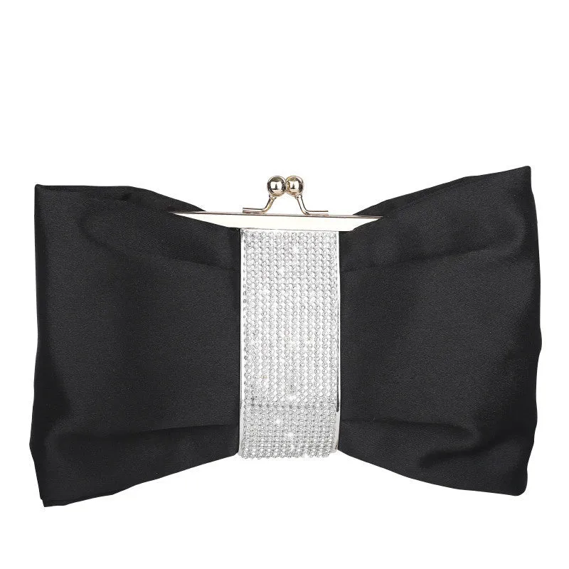 Diamond Elegant Bow Party Clutch Purse