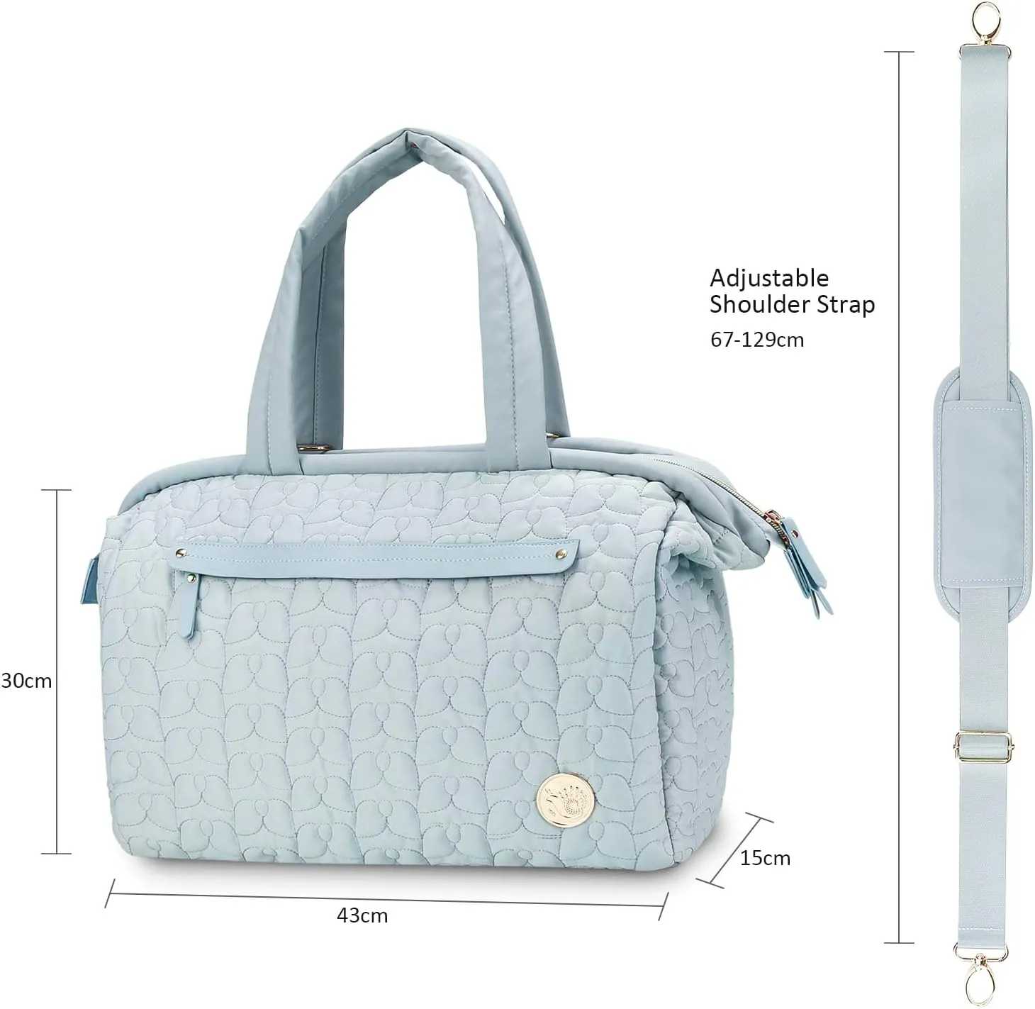 Diaper Quiltde Tote Large Mommy Maternity Bag Stroller Bag Upgrade Multi-Function with Adjustable Shoulder Strap