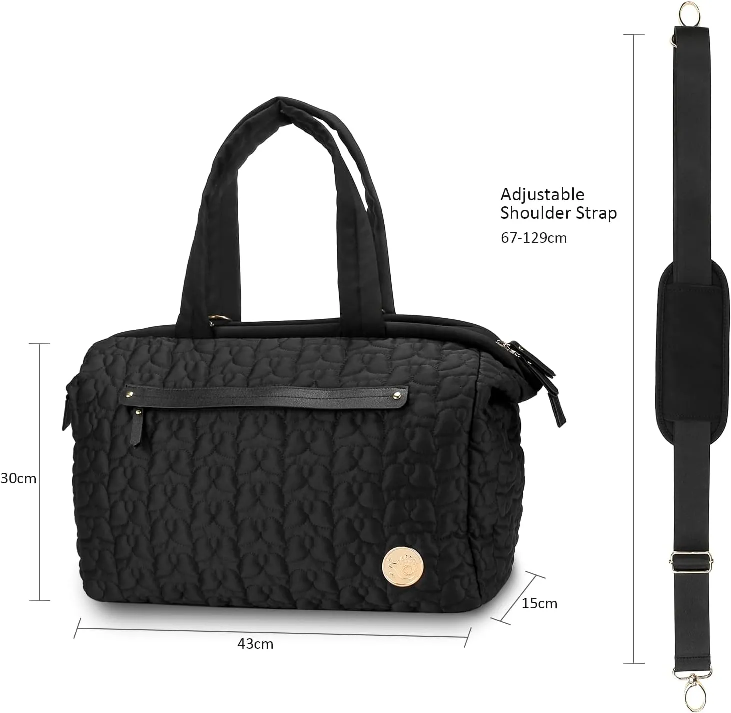 Diaper Quiltde Tote Large Mommy Maternity Bag Stroller Bag Upgrade Multi-Function with Adjustable Shoulder Strap