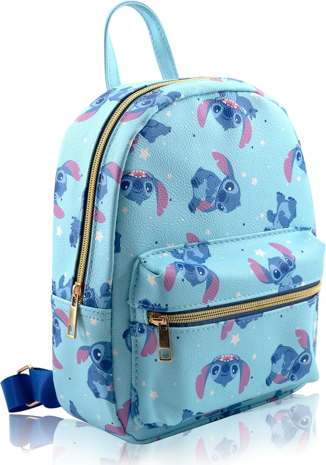 Disney Lilo and Stitch Backpack for Women, Men, Boys, Girls, Unisex | Cute PU Leather 10" Stitch Mini Backpack Purse Shoulder Purse | Stitch Bag and Stitch Accessories