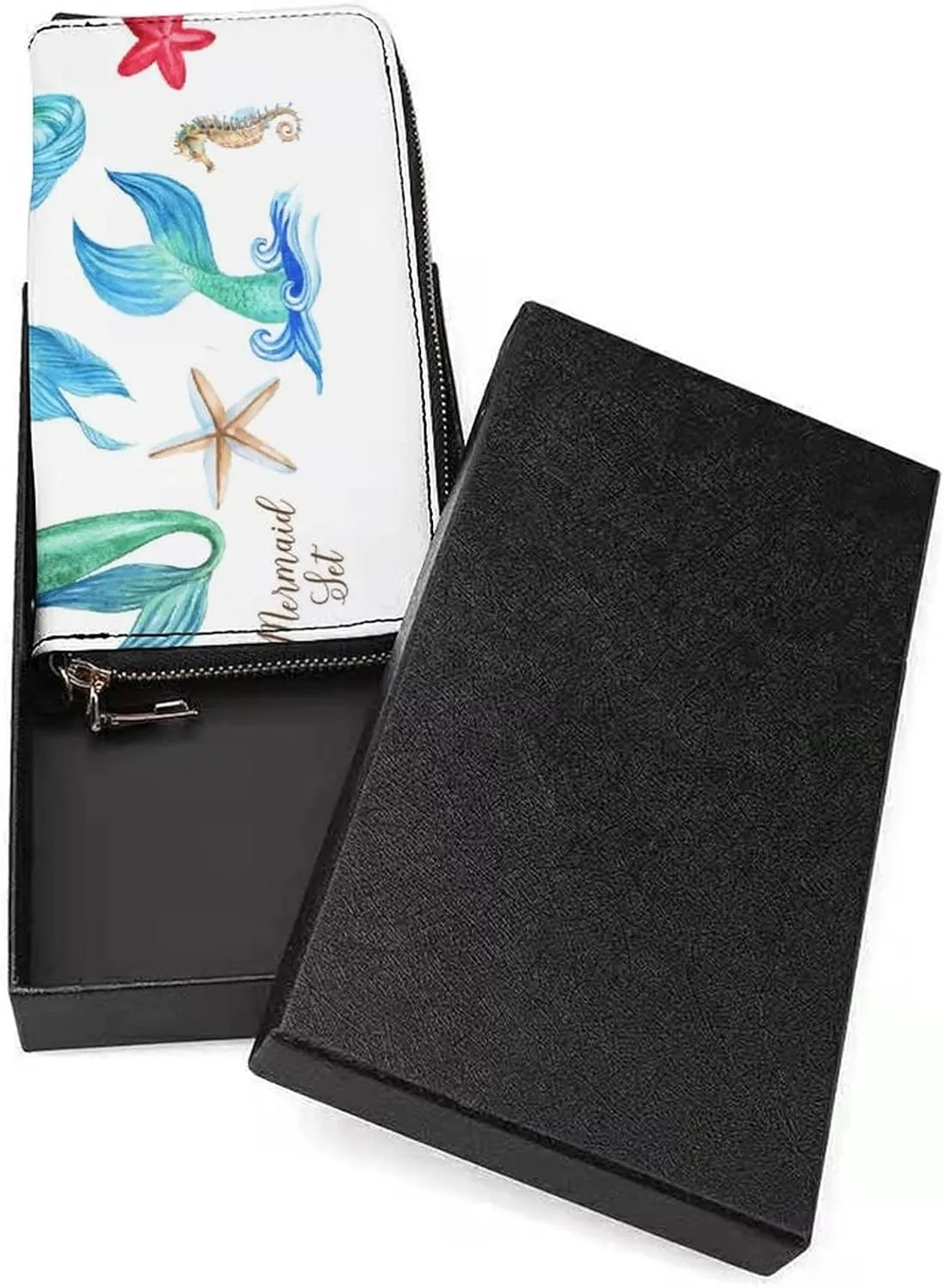 Donnapink Long Clutch Wallet, Long Handbag with Wristlet Strap, PU Leather Zip Purse