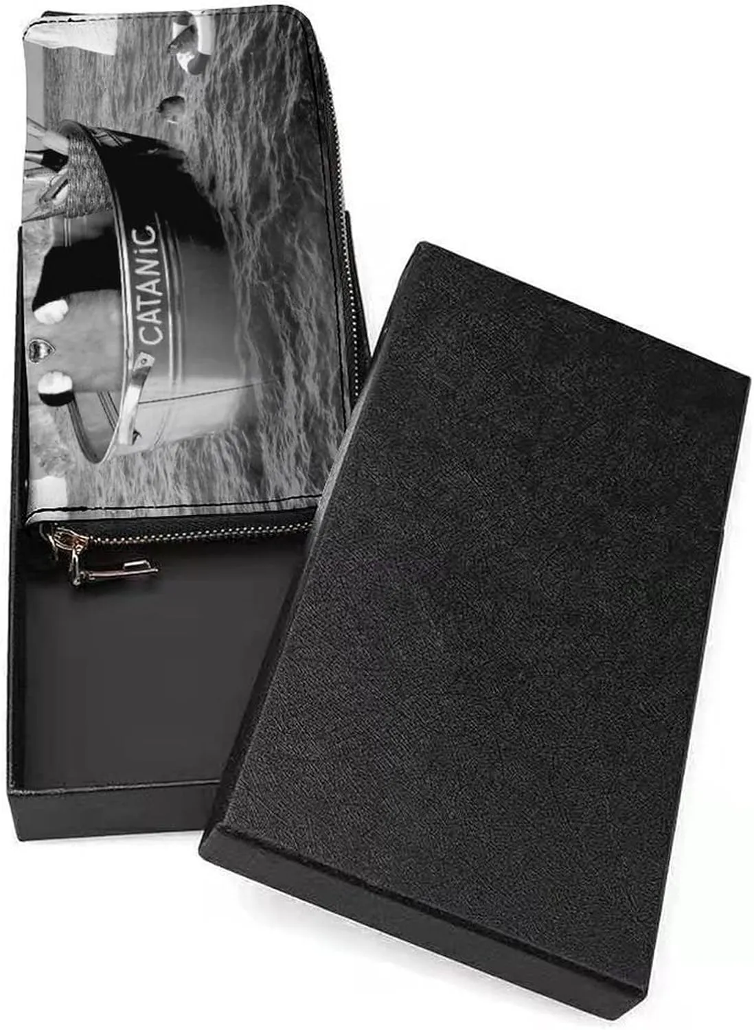 Donnapink Long Clutch Wallet, Long Handbag with Wristlet Strap, PU Leather Zip Purse