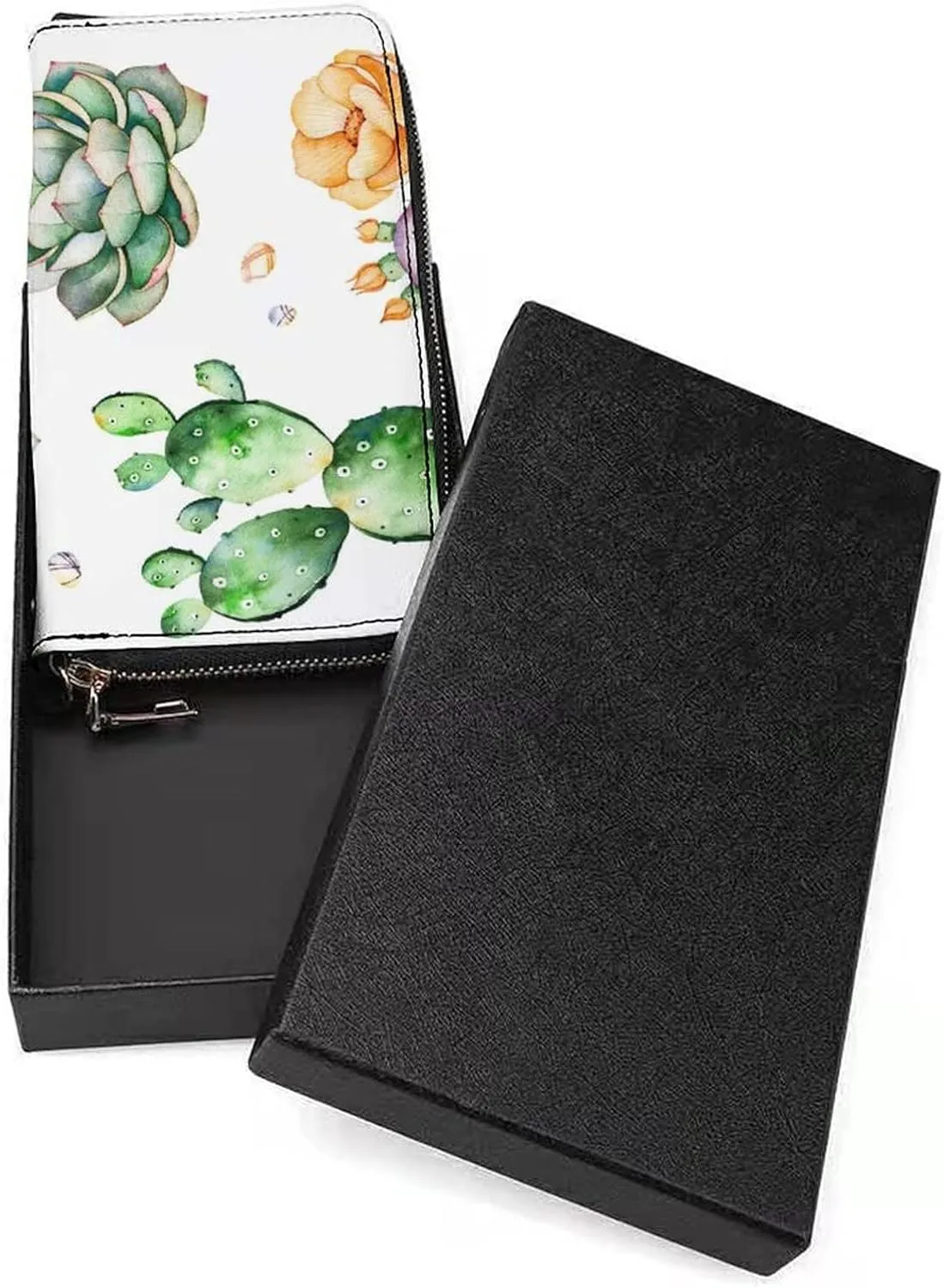 Donnapink Long Clutch Wallet, Long Handbag with Wristlet Strap, PU Leather Zip Purse