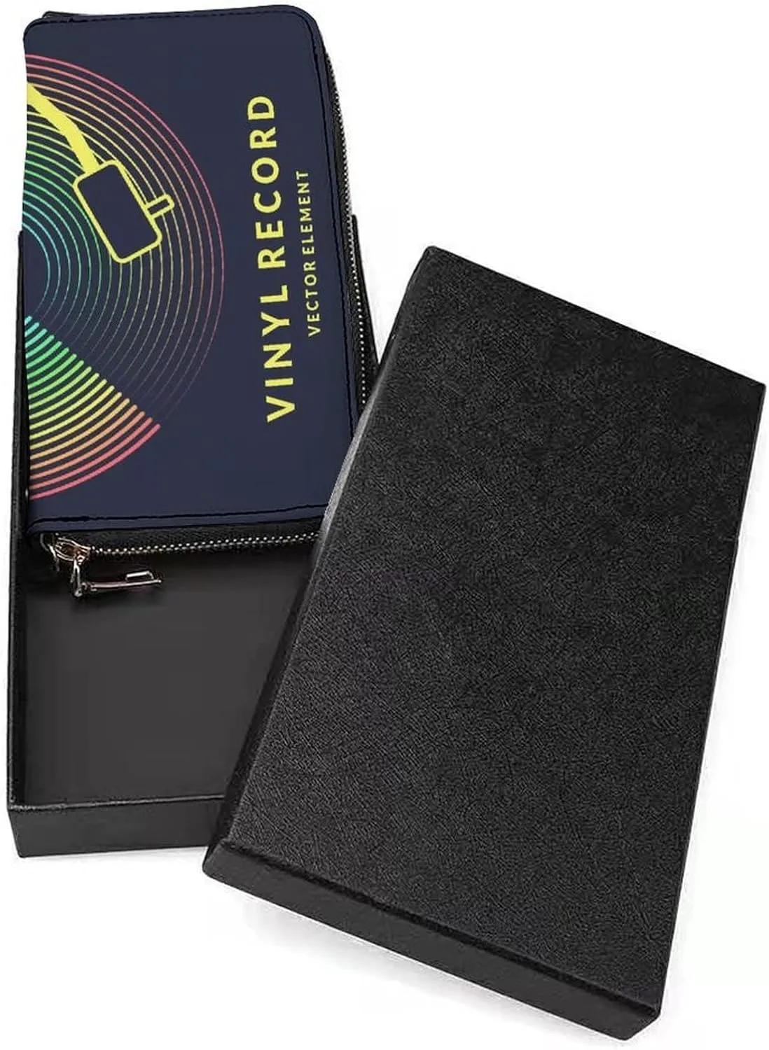 Donnapink Long Clutch Wallet, Long Handbag with Wristlet Strap, PU Leather Zip Purse