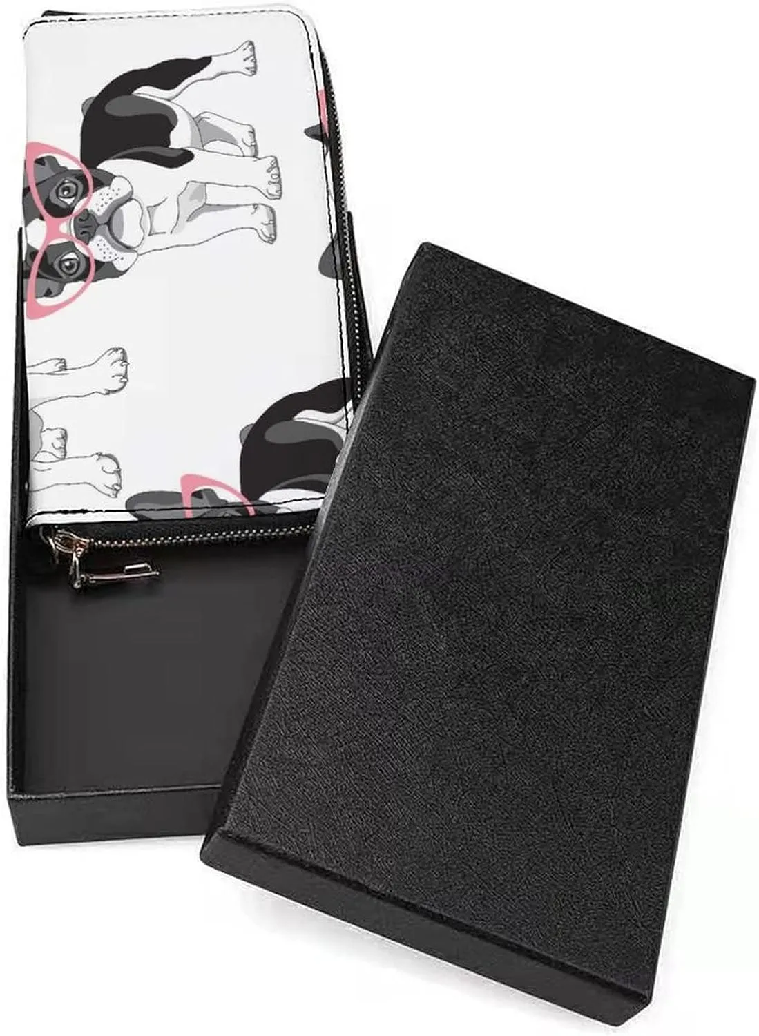 Donnapink Long Clutch Wallet, Long Handbag with Wristlet Strap, PU Leather Zip Purse
