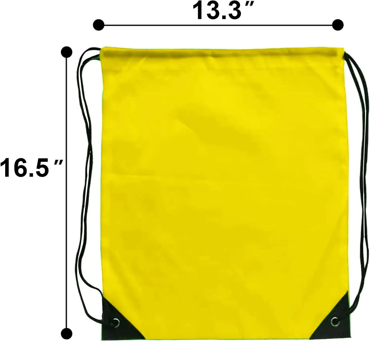 Drawstring Backpack Bulk 42 Pcs String Backpack Drawstring Bags Cinch Bag Sackpack for Men Women Gym (Yellow)