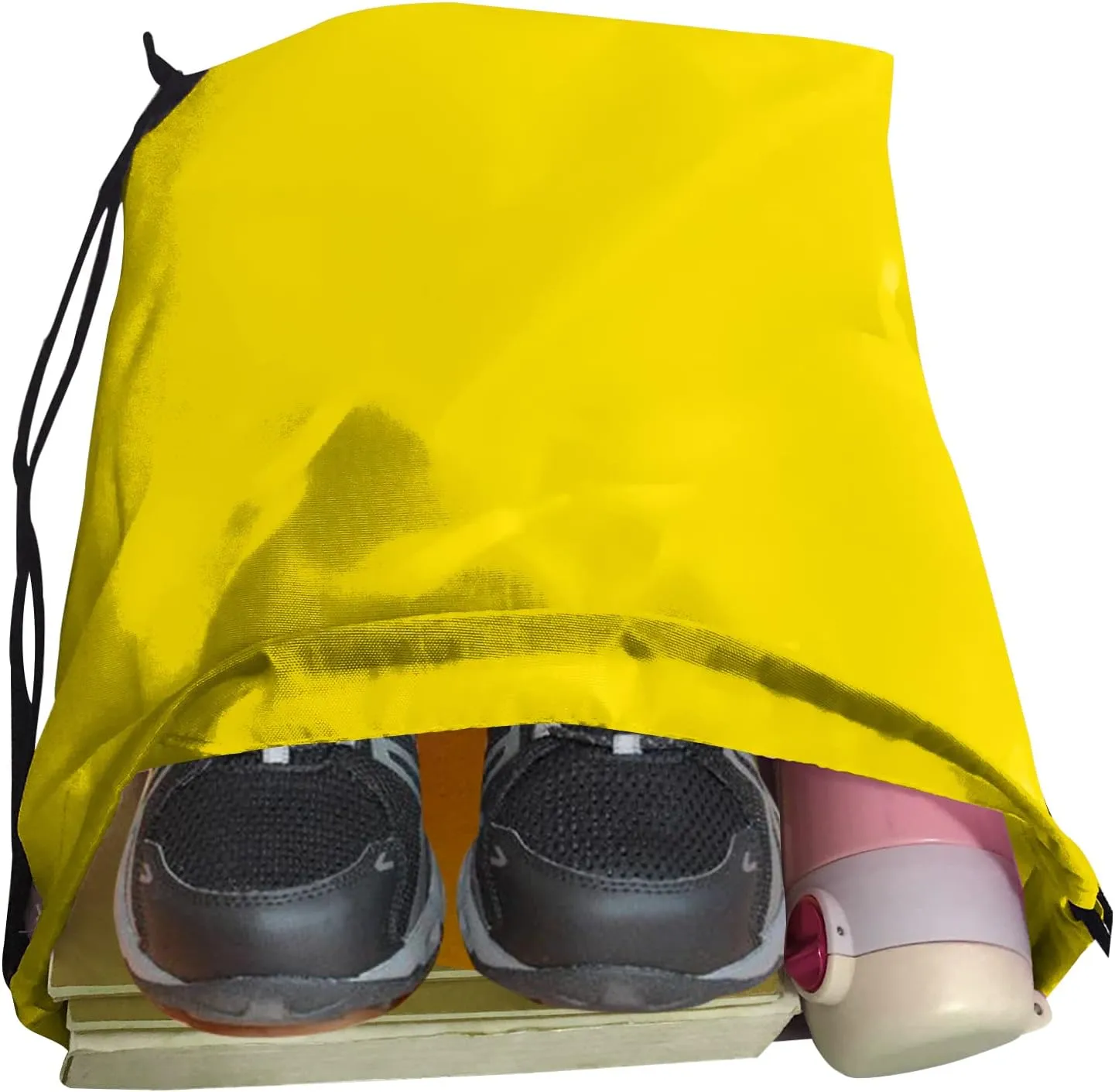 Drawstring Backpack Bulk 42 Pcs String Backpack Drawstring Bags Cinch Bag Sackpack for Men Women Gym (Yellow)