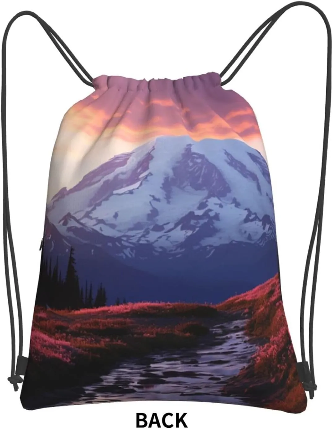 Drawstring Bag Gym Sack Drawstring Backpack Sport Gym Sack Cinch Bag Park at Sunset Sport Bags for Travel, Park at Sunset, One Size
