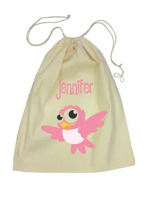 Drawstring Bag - Pink Bird