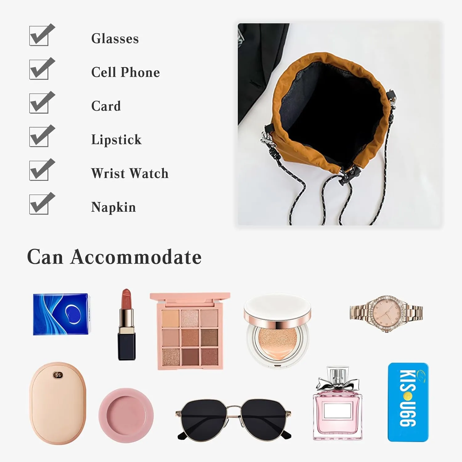 Drawstring Crossbody Bag for Women Nylon Bucket Bag Waterproof Tote Handbag Lightweight Shoulder Bag Satchel Bag