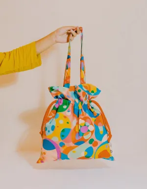 Drawstring Tote Bag - Circle Cells