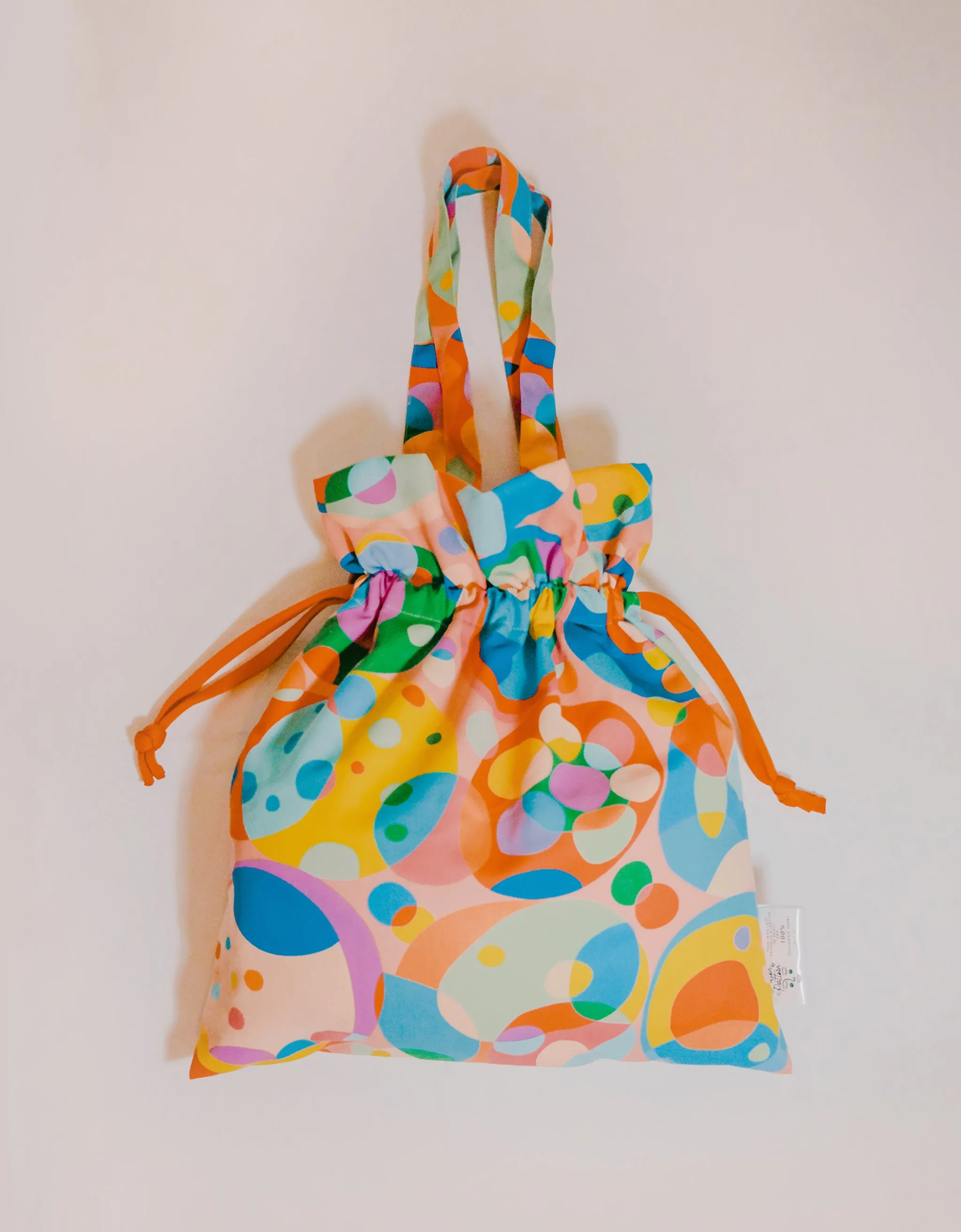 Drawstring Tote Bag - Circle Cells