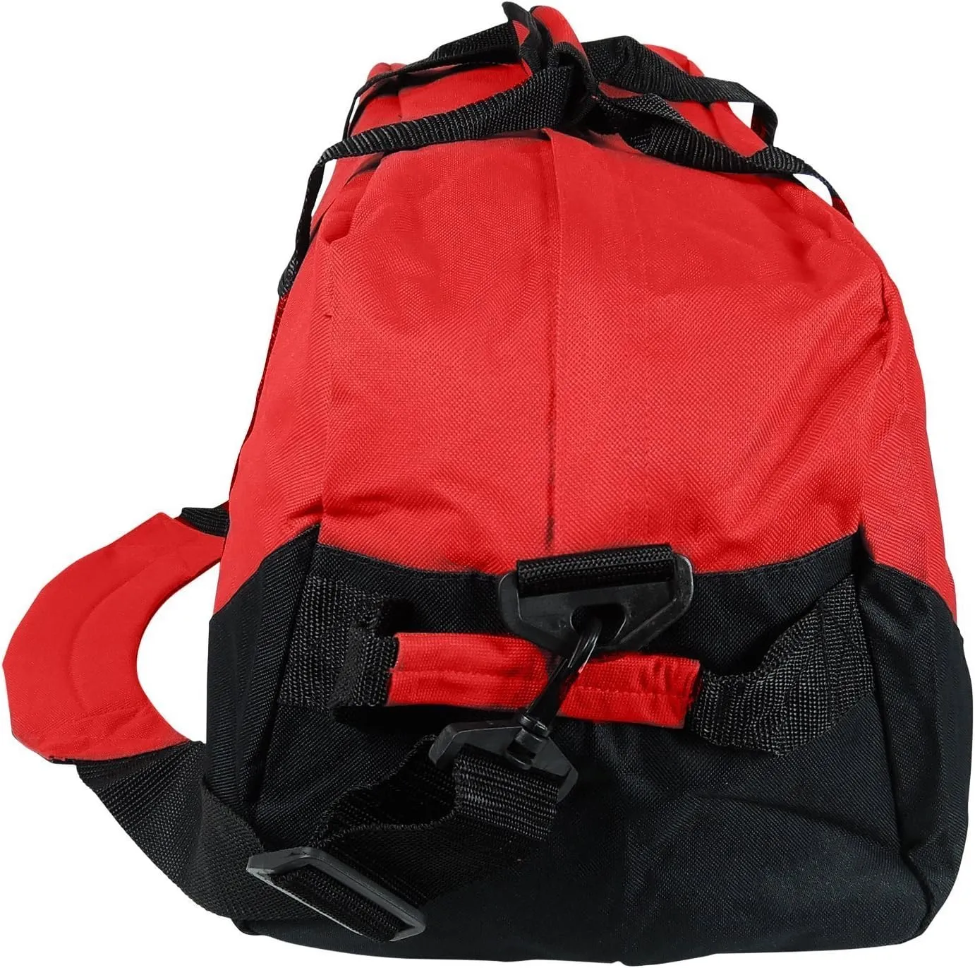 Duffle Bag, Gym bag, Heavy Duty Travel Bag Two Tone (Red - Large (21" x 11" x 11"))